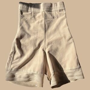 High-Waisted Beige Shorts